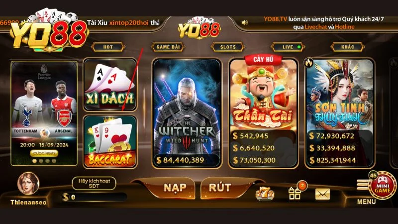 Bài baccarat Yo88 là trò chơi hấp dẫn đối với nhiều game thủ