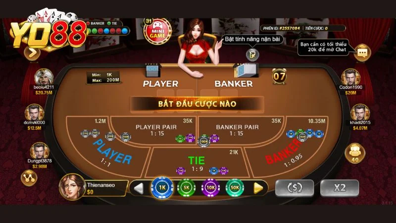 Ưu điểm của game Baccarat tại sân chơi uy tín Yo88