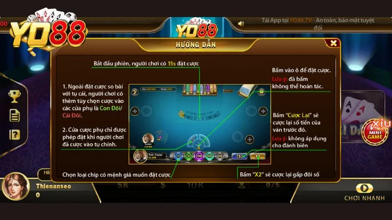 Bước 4: Đặt cược và chơi bài Xì dách