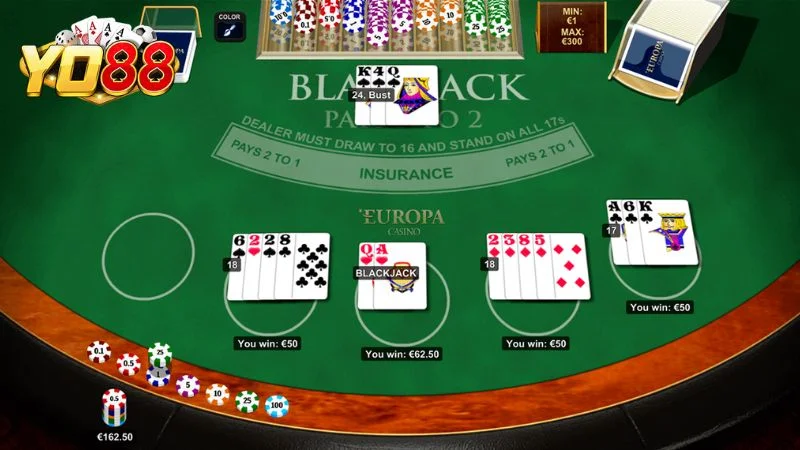 Công bố kết quả ván bài Blackjack