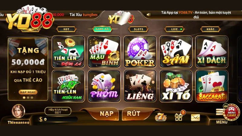 Giải mã sức hút của game bài Sâm Lốc tại Yo88