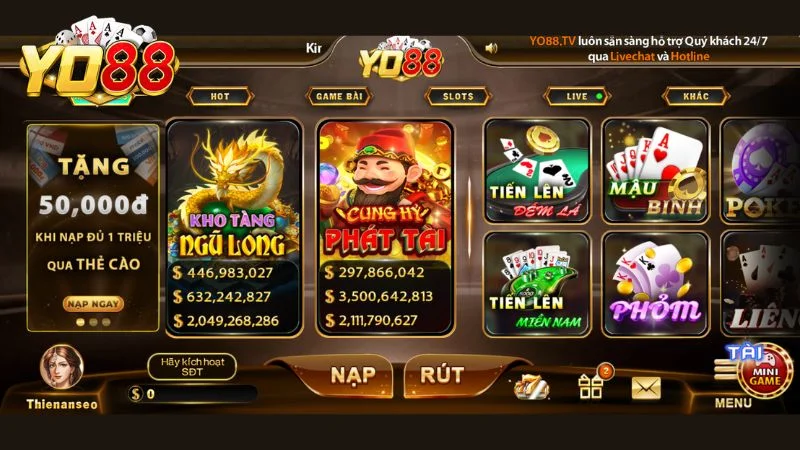 Tiến lên miền Nam Yo88 có lối chơi độc đáo, thú vị