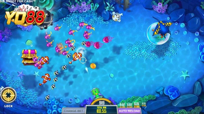 Vua Săn Cá Yo88 trang bị nhiều vũ khí cao cấp